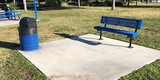 Picnic area with on-site bathrooms at Trailhead Park Winter Haven