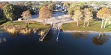 Fishing pier and boat ramp at Lake Shipp Park